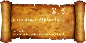 Weintraub Viktória névjegykártya